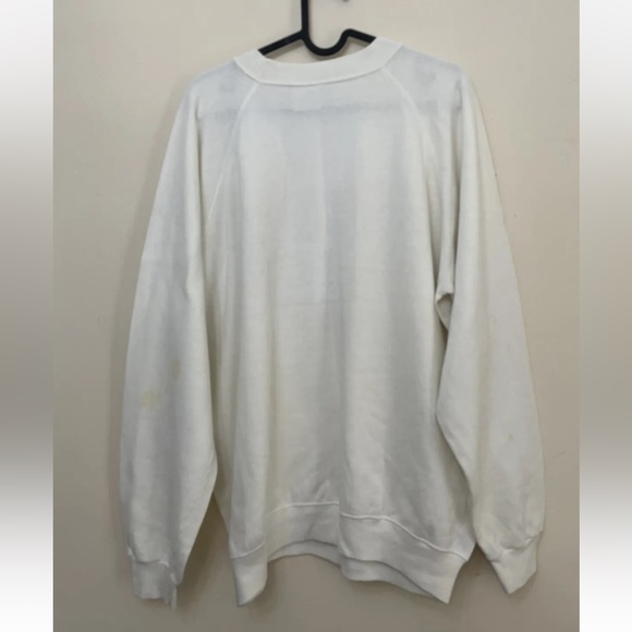 Hanes Kia Ora sweatshirt jumper graphic print white vintage Made in USA size XL - Picture 7 of 11